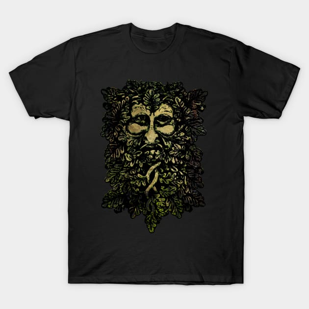 The Green Man T-Shirt by Nartissima